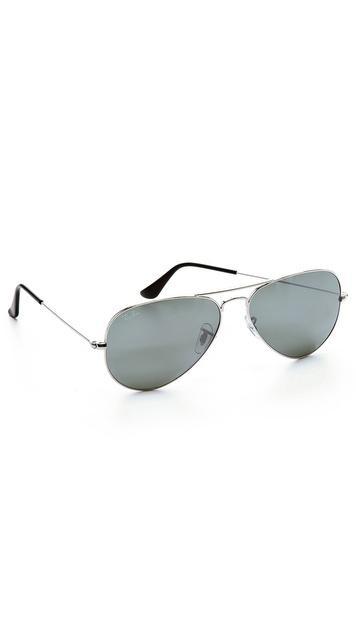 Ray-ban Mirrored Original Aviator Sunglasses - Silver
