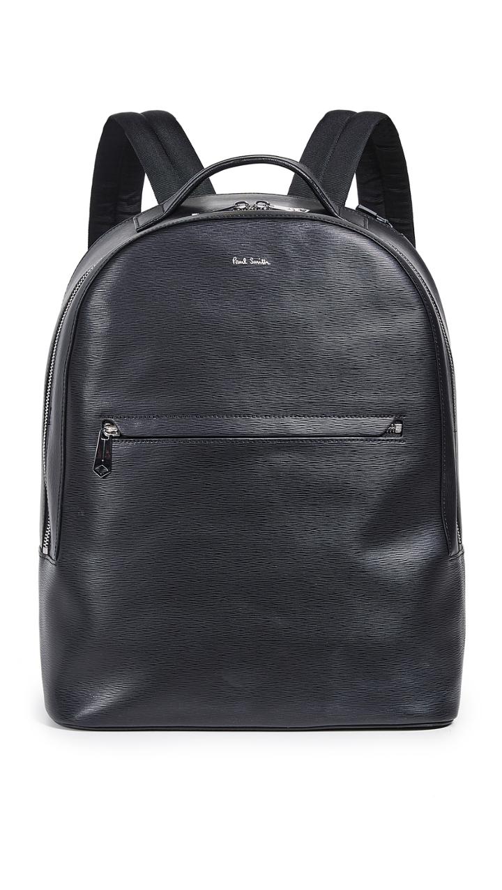 Paul Smith Embossed Leather Backpack