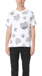 Kenzo Allover Tiger Print Tee