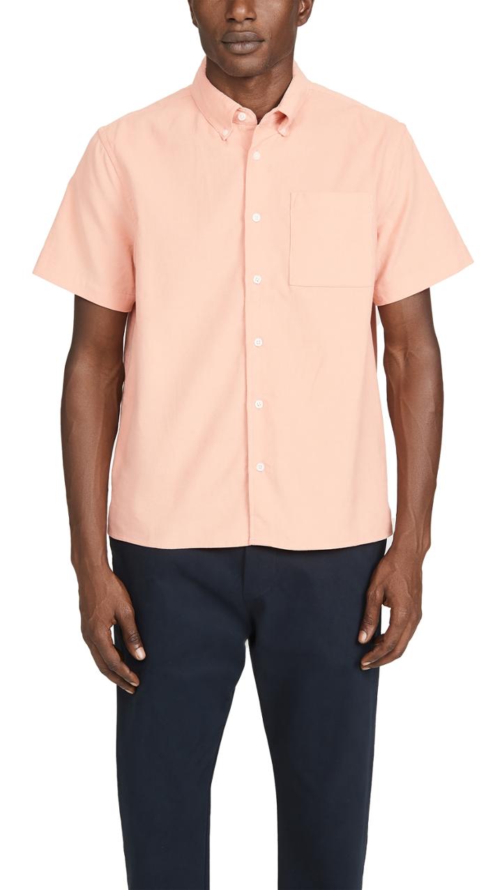 Saturdays Nyc Bruce Cord Short Sleeve Shirt