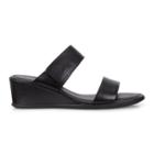 Ecco Shape 35 Wedge 2-strap Sandals Size 9-9.5 Black
