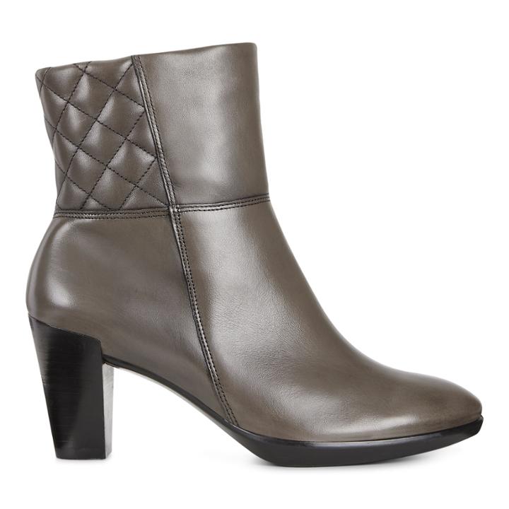 Ecco Shape 55 Plateau Zip Boot Size 4-4.5 Stone