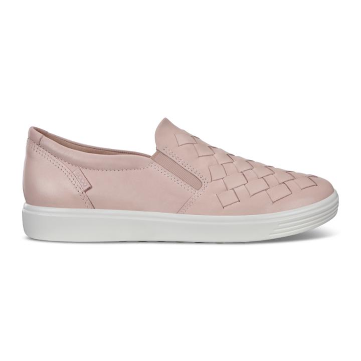 Ecco Womens Soft 7 Woven Sneakers Size 6-6.5 Rose Dust