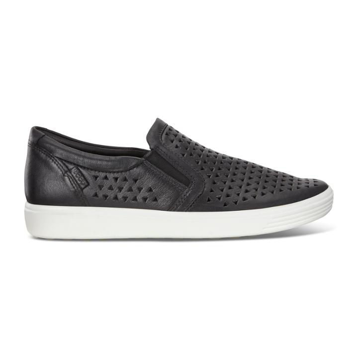 Ecco Soft 7 W Slip-on Sneakers Size 6-6.5 Black