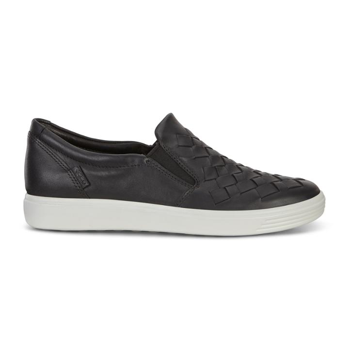 Ecco Womens Soft 7 Woven Sneakers Size 11-11.5 Black