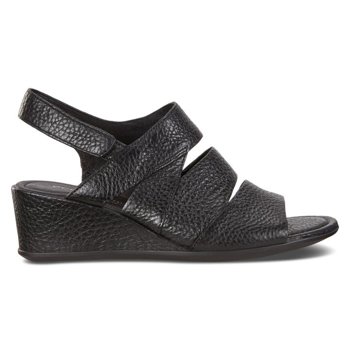 Ecco Shape 35 Wedge Sandal Heel Size 4-4.5 Black