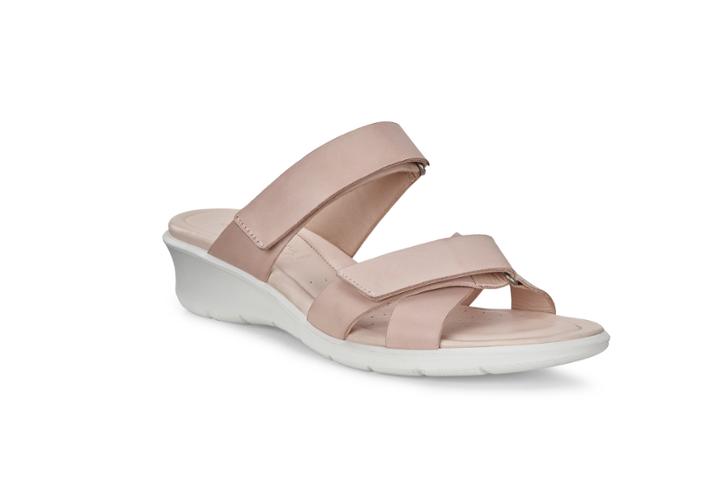 Ecco Felicia Sandal Heeled San Size 4-4.5 Rose Dust