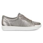 Ecco Womens Soft 7 Perf Tie Sneakers Size 4-4.5 Warm Grey