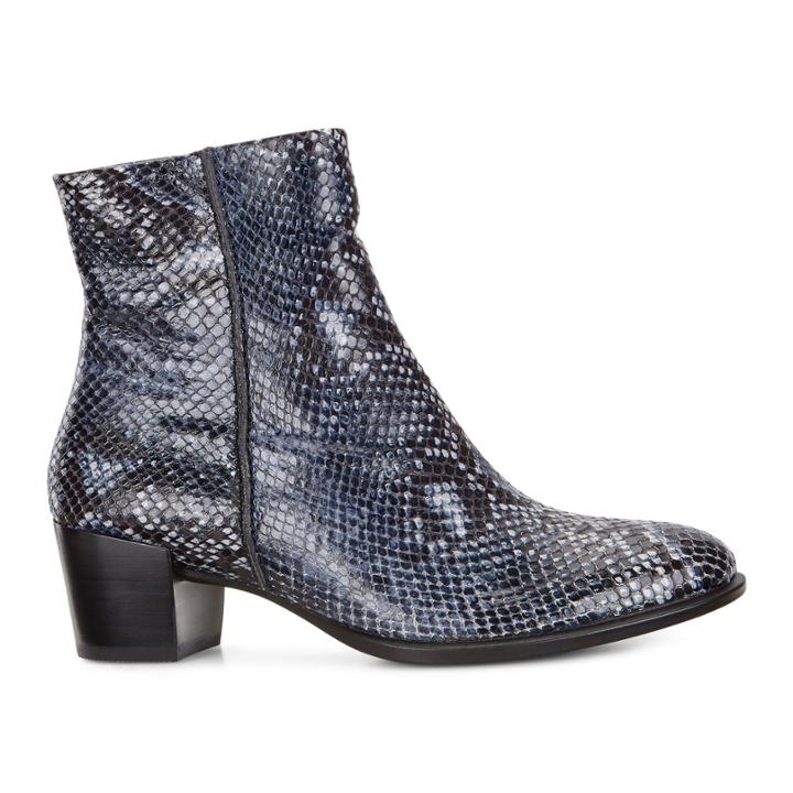 Ecco Shape 35 Snakeskin Boot Size 5-5.5 True Navy