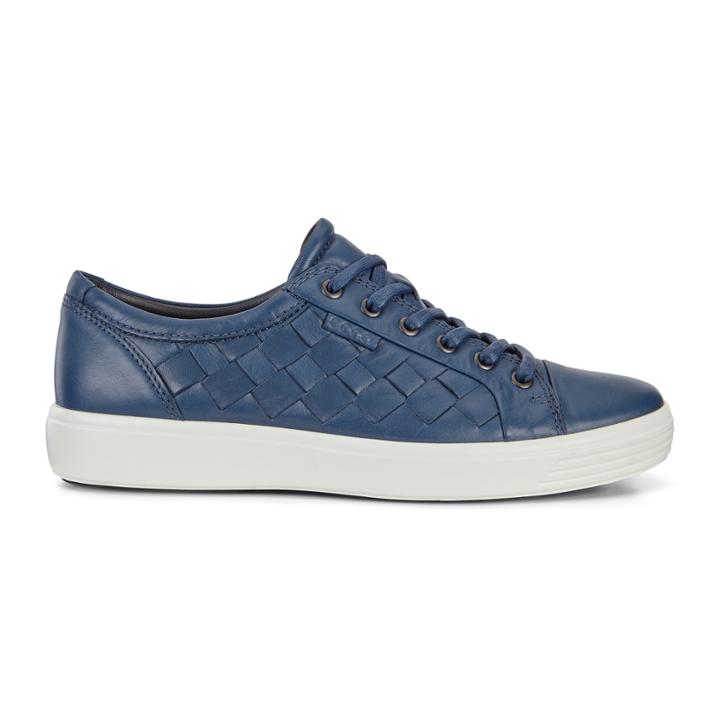 Ecco Mens Soft 7 Woven Tie Sneakers Size 5-5.5 True Navy