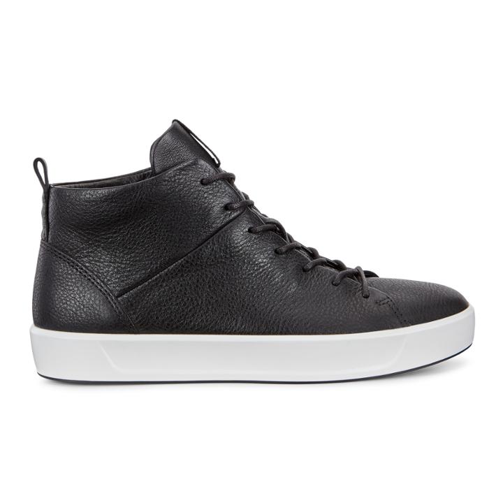 Ecco Wmns Soft 8 High Top Sneakers Size 5-5.5 Black