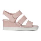 Ecco Shape Wedge Plateau Sandals Size 5-5.5 Rose Dust