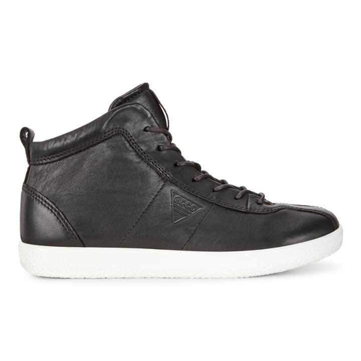 Ecco Womens Soft 1 High Top Sneakers Size 4-4.5 Black