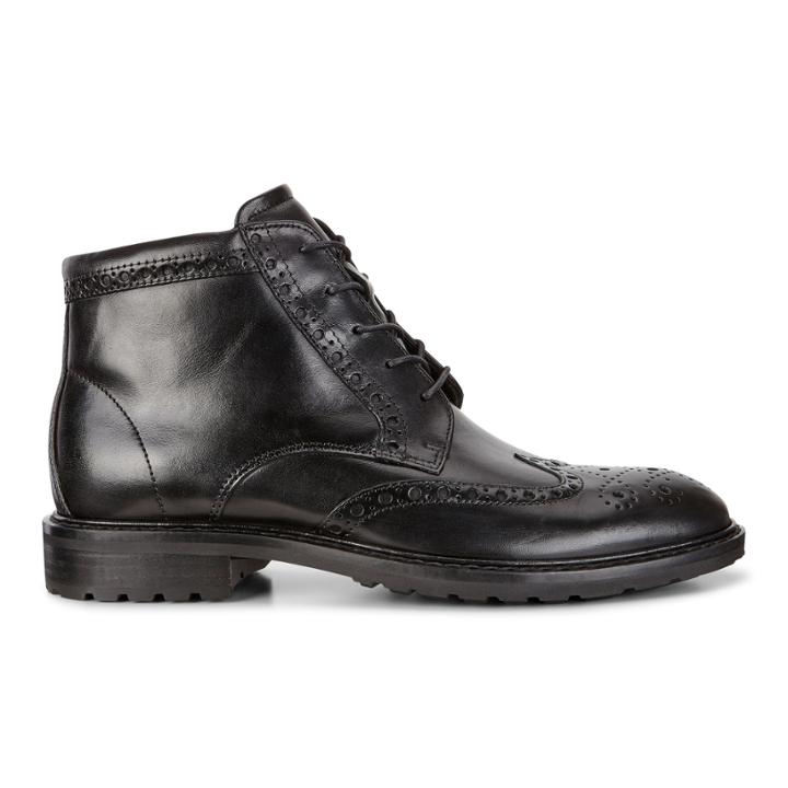 Ecco Vitrus I Wing Tip Boot Size 6-6.5 Black
