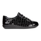 Ecco Soft 2.0 Tie Sneakers Size 4-4.5 Black