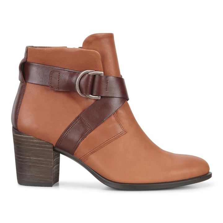 Ecco Shape 55 Mid Cut Boot Size 4-4.5 Cognac