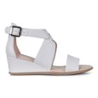 Ecco Shape 35 Wedge Ankle Sandals Size 6-6.5 Bright White