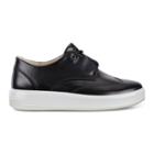 Ecco Womens Soft 9 Wing Tip Sneakers Size 5-5.5 Black