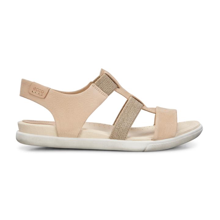 Ecco Damara Elastic Sandal Size 5-5.5 Powder