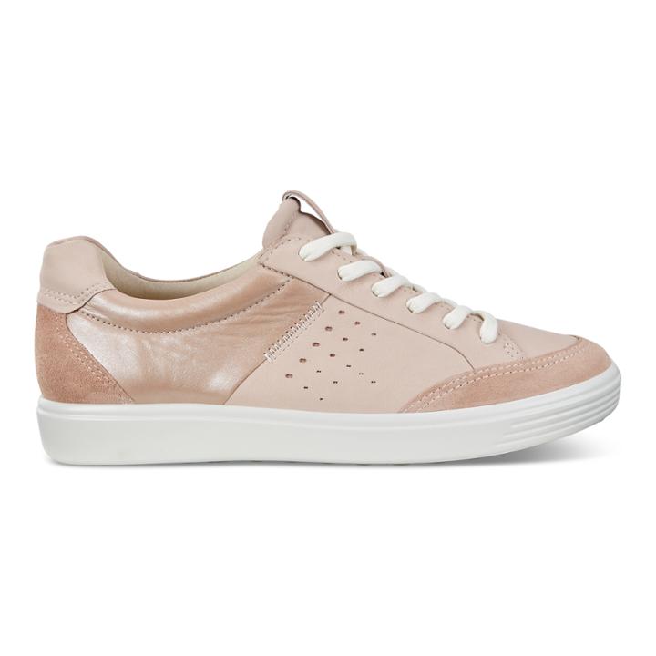 Ecco Soft 7 W Shoe Sneakers Size 4-4.5 Rose Dust