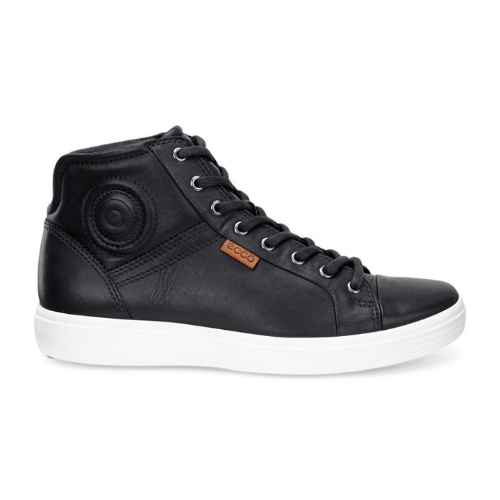 Ecco Mens Soft 7 High Top Sneakers Size 5-5.5 Black
