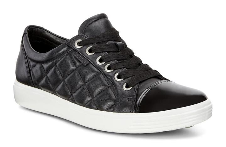 Ecco Women's Soft 7 Quilted Tie Shoes Size 38