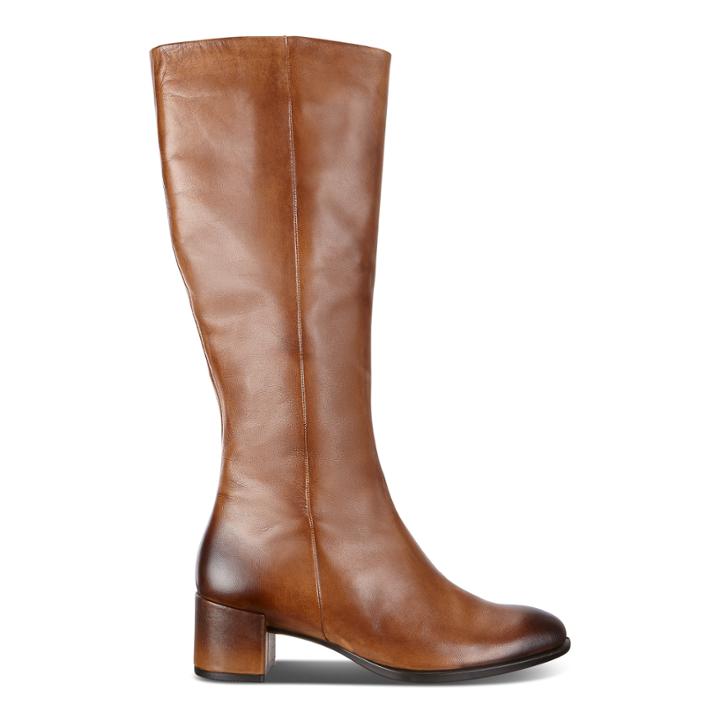 Ecco Shape 35 Block Tall Boot Size 7-7.5 Amber
