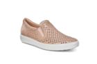 Ecco Soft 7 W Slip-on Sneakers Size 4-4.5 Champagne Metallic