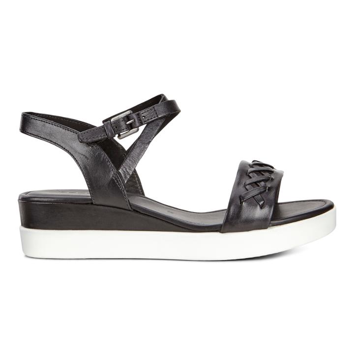 Ecco Touch Braided Plateau Sandals Size 11-11.5 Black