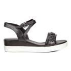 Ecco Touch Braided Plateau Sandals Size 11-11.5 Black