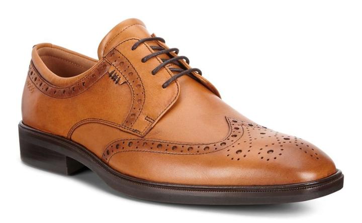 Ecco Men's Illinois Wing Tip Tie Shoes Size 6/6.5