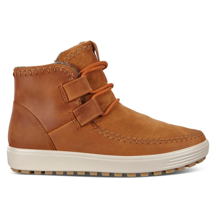 Ecco Soft 7 Tred Boots Size 5-5.5 Amber