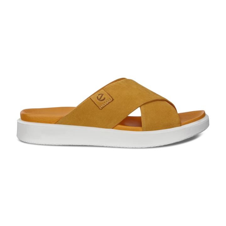 Ecco Flowt Lx W Slide Sandals Size 6-6.5 Oak