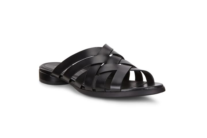 Ecco W Flat Sandal Flat Sandal Size 5-5.5 Black