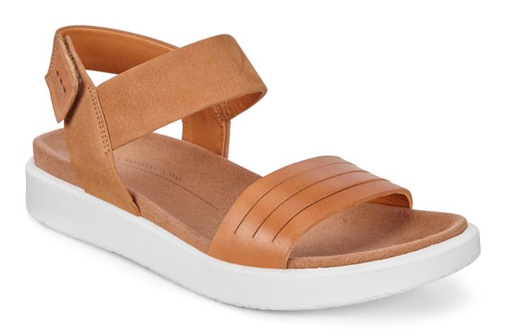 Ecco Flowt W Flat Sandal Size 6-6.5 Lion