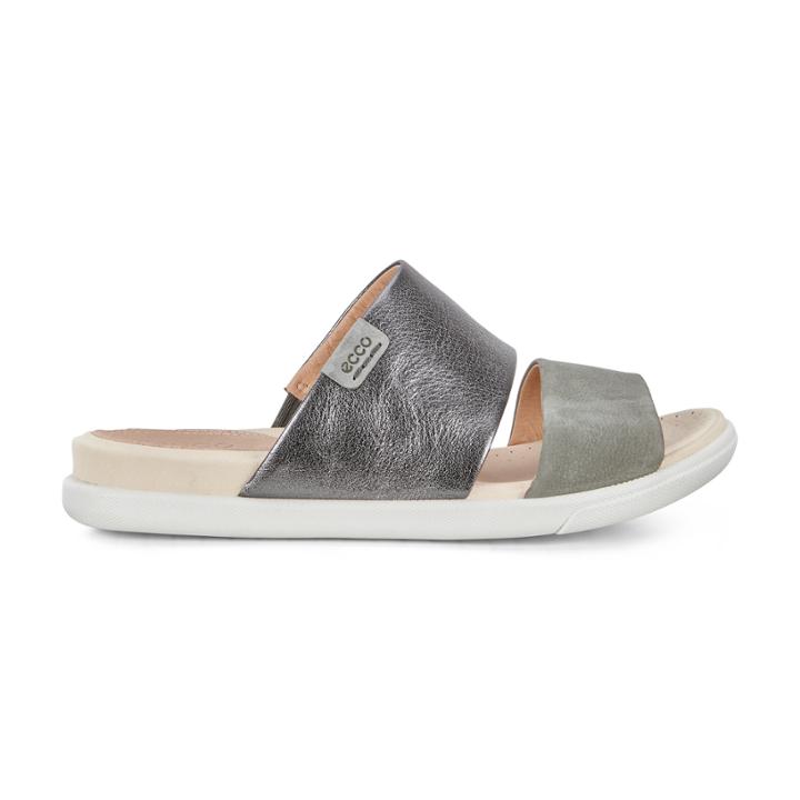 Ecco Damara Slide Sandal Ii Size 7-7.5 Dark Shadow