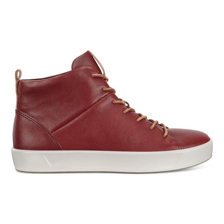 Ecco Womens Soft 8 High Top Ii Sneakers Size 4-4.5 Fired Brick