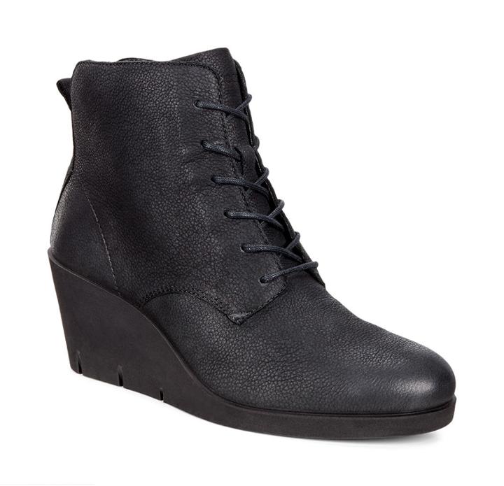 Ecco Women's Bella Wedge Tie Boots Size 5/5.5