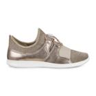 Ecco Sense Elastic Toggle Sneakers Size 4-4.5 Metallic Stone