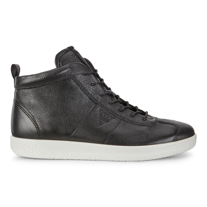 Ecco Mens Soft 1 High Top Sneakers Size 8-8.5 Black