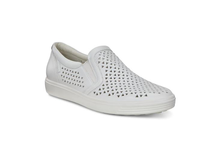 Ecco Soft 7 W Slip-on Sneakers Size 4-4.5 White
