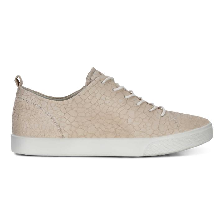 Ecco Gillian Shoe Sneakers Size 5-5.5 Ice White Metallic