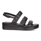 Ecco Touch Strap Plateau Sandals Size 6-6.5 Black