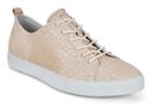 Ecco Gillian Shoe Sneakers Size 4-4.5 Ice White Metallic