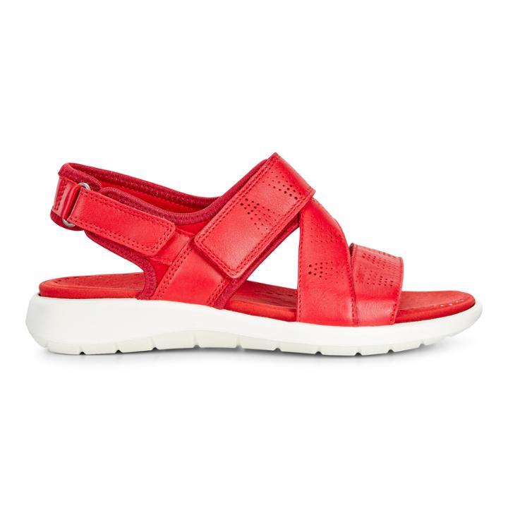 Ecco Soft 5 Cross Strap Sandal Size 10-10.5 Tomato