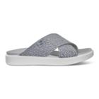 Ecco Flowt Lx W Slide Sandals Size 6-6.5 Concrete Magnet
