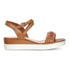 Ecco Touch Braided Plateau Sandals Size 10-10.5 Whisky