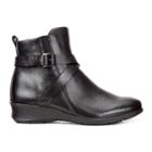 Ecco Felicia Ankle Buckle Boots Size 10-10.5 Black