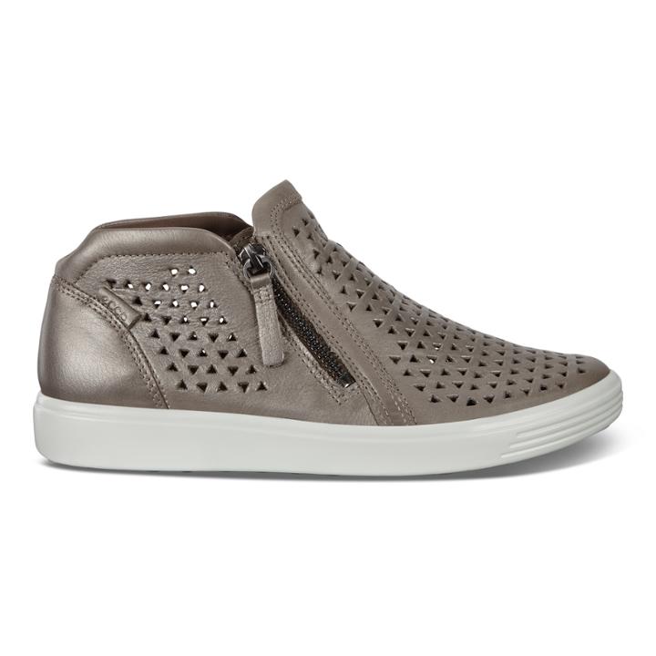 Ecco Soft 7 W Mid-cut Boot Size 4-4.5 Stone Metallic