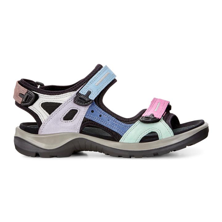Ecco Offroad Flat Sandal Size 4-4.5 Muticolor Pastel